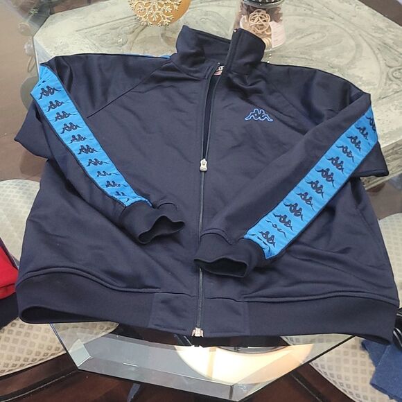 KAPPA BANDA ANISTON Medium Navy Zip Up Trainer Wind Breaker - Picture 4 of 7